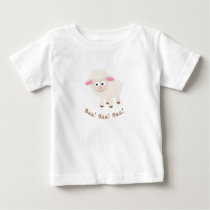 T-shirt Pour Bébé Baa ! Baa ! Baa ! Joli petit agneau