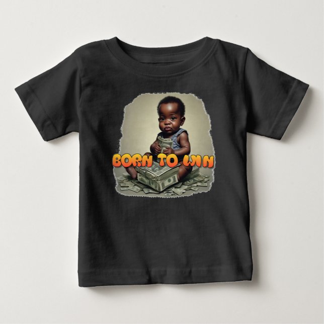 T-shirt Pour Bébé Baby Boss Né Pour Gagner (Devant)