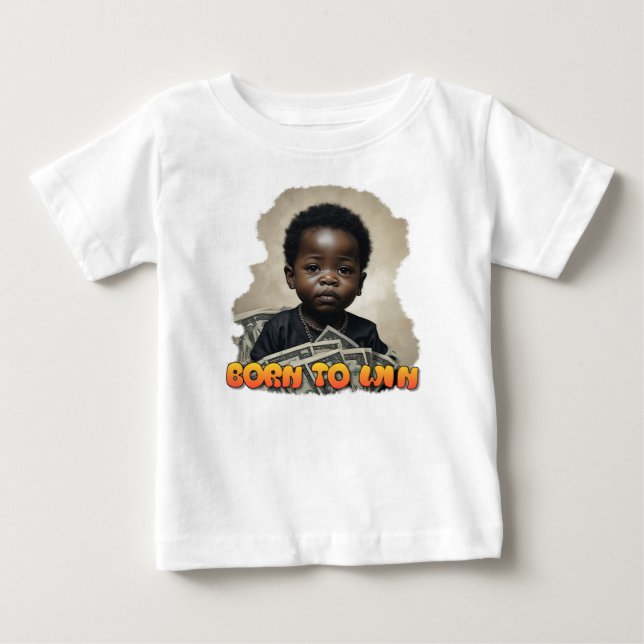 T-shirt Pour Bébé Baby Boss Né Pour Gagner (Devant)