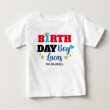 Baby Boy 1er Anniversaire Gold Couronne Custom Whi
