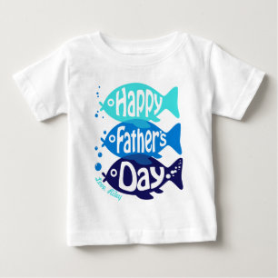 T-shirt Pour Bébé Baby Boy Fête des pères Romper avec poisson