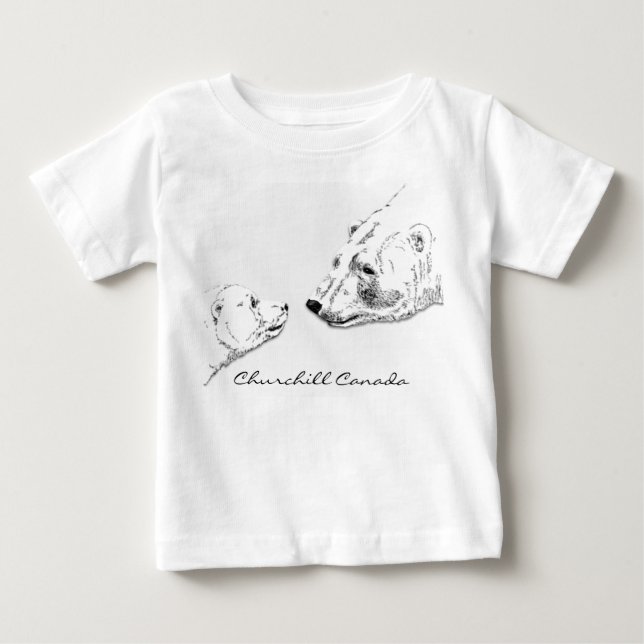 T-shirt Pour Bébé Baby Churchill Souvenir Chemise Polaire Ours T-shi (Devant)