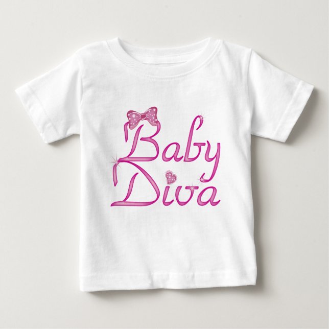 T-shirt Pour Bébé Baby Diva (Devant)