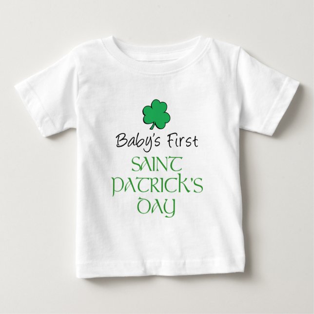 T-shirt Pour Bébé Baby First Jour de la Saint Patrick (Devant)