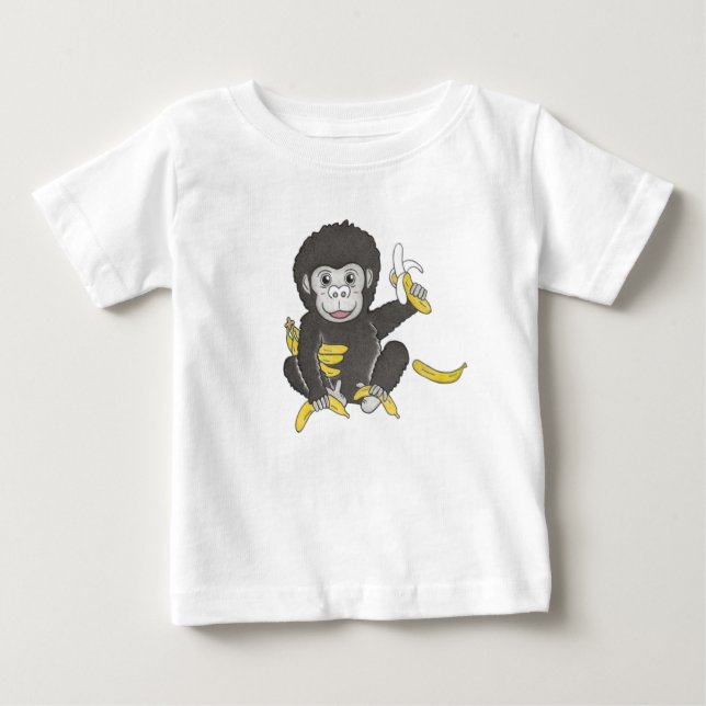 T-shirt Pour Bébé Baby gorilla (Devant)