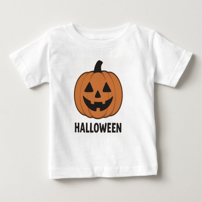 T-shirt Pour Bébé Baby Halloween clothes  (Devant)