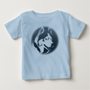 T-shirt Pour Bébé Baby Husky Romper Sibérien Husky Puppy Romper