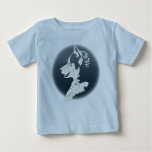 T-shirt Pour Bébé Baby Husky Romper Sibérien Husky Puppy Romper