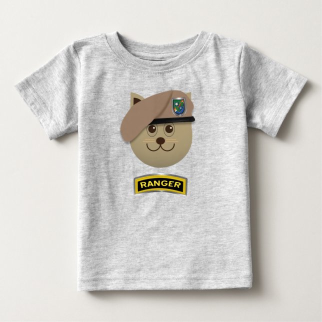 T-shirt Pour Bébé Baby Kitten Ranger (Devant)