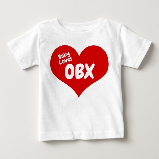 T-shirt Pour Bébé Baby Loves OBX (Devant)