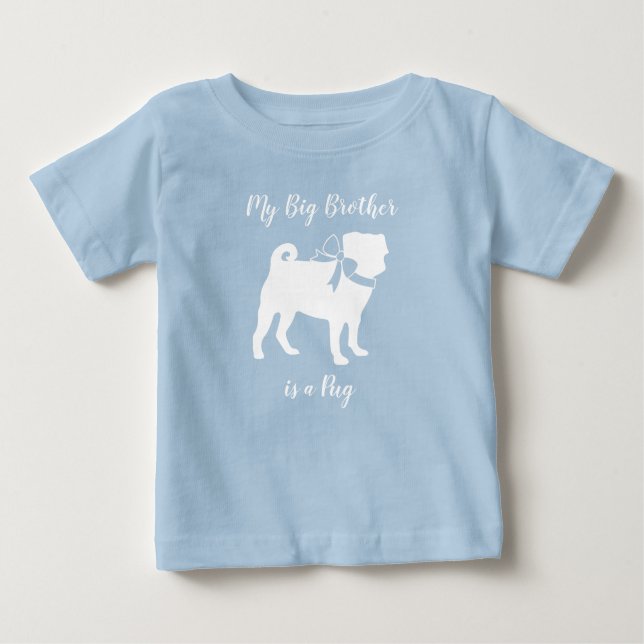 T-shirt Pour Bébé Baby shower Chien carlin Chien Chiot (Devant)