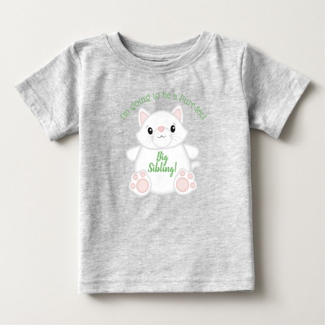 T-shirt Pour Bébé Baby shower de chat Kitty (Devant)