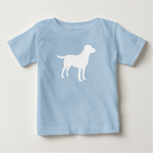 T-shirt Pour Bébé Baby shower de chiot de laboratoire Silhouette