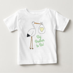T-shirt Pour Bébé Baby shower de cigogne vert genre neutre