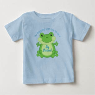 T-shirt Pour Bébé Baby shower de grenouille bleu