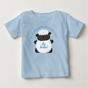 T-shirt Pour Bébé Baby shower de mouton ferme Blue Boy