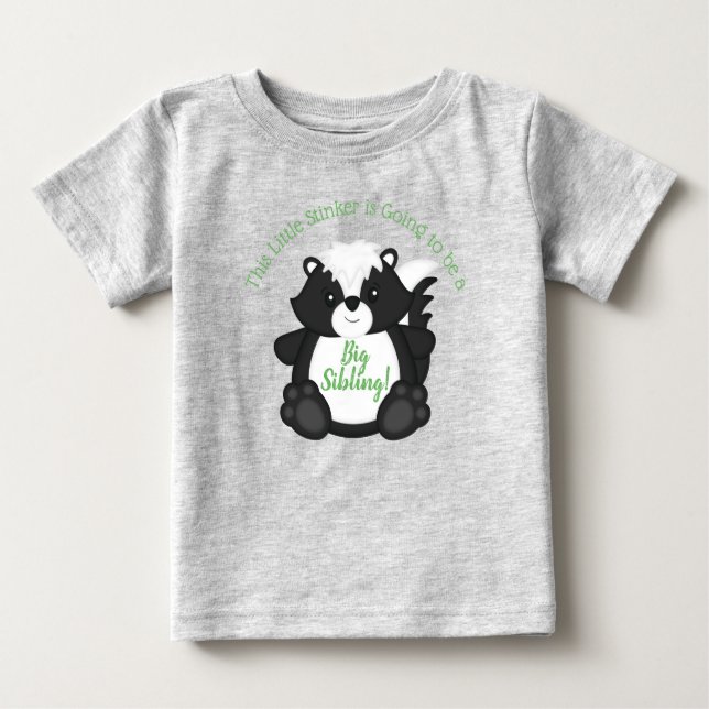 T-shirt Pour Bébé Baby shower de peau Animaux boisés (Devant)