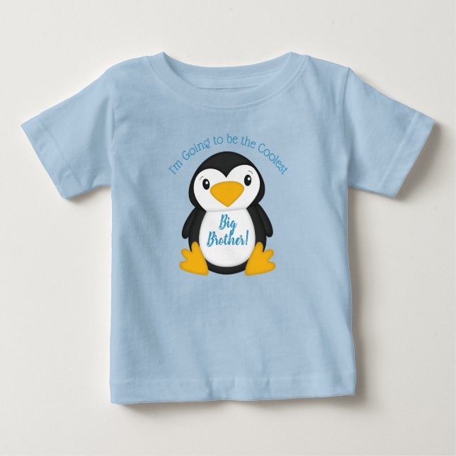 T-shirt Pour Bébé Baby shower de pingouin (Devant)