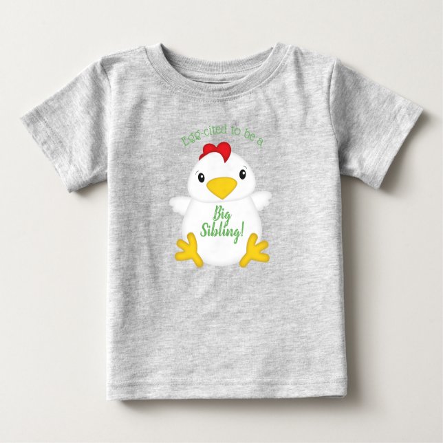 T-shirt Pour Bébé Baby shower de poulet (Devant)