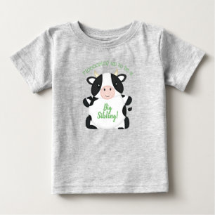 T-shirt Pour Bébé Baby shower de vache vert