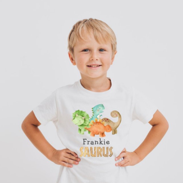 T-shirt Pour Bébé Baby shower Dinosaures personnalisé (Créateur téléchargé)