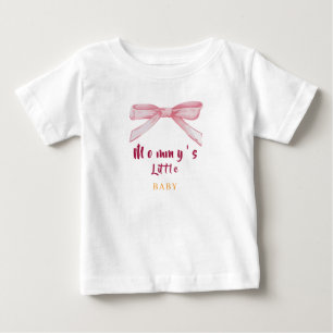 T-shirt Pour Bébé Baby Shower Élégant Aquarelle Rose