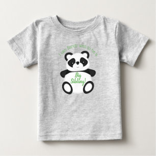 T-shirt Pour Bébé Baby shower Ours Panda Vert