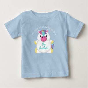 T-shirt Pour Bébé Baby shower Unicorn Turquoise
