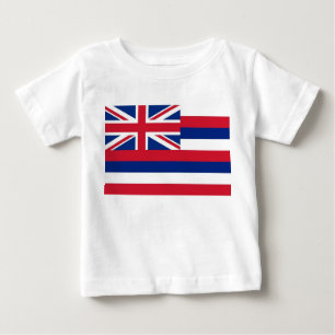 T-shirt Pour Bébé Baby T - Chemise avec Drapeau Hawaii