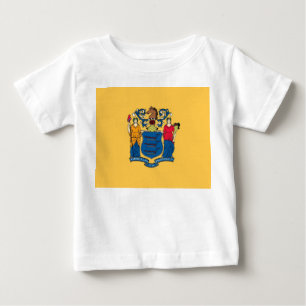 T-shirt Pour Bébé Baby T Shirt avec Drapeau du New Jersey, U.S.A.