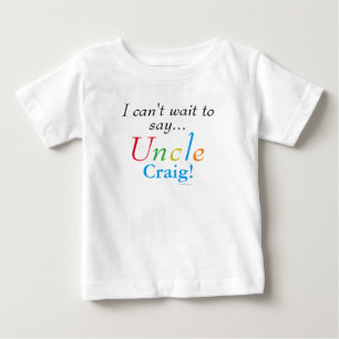 T-shirt Pour Bébé Baby Uncle Nom personnalisé Fun Infant Chemise