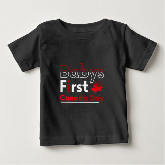 T-shirt Pour Bébé Babys first Canada day