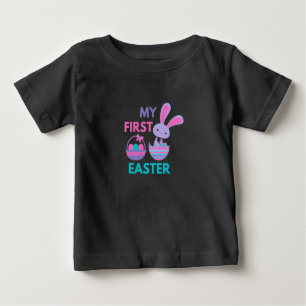 T-shirt Pour Bébé Babys First Paster Funny Rabbit