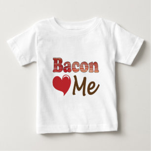 T-shirt Pour Bébé Bacon m'aime