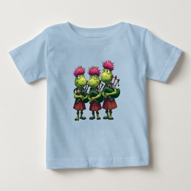 T-shirt Pour Bébé Bagpipers pour Burns Supper Scottish Thistles (Devant)