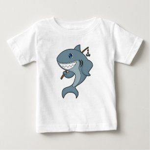 T-shirt Pour Bébé Baguette de pêche du requin