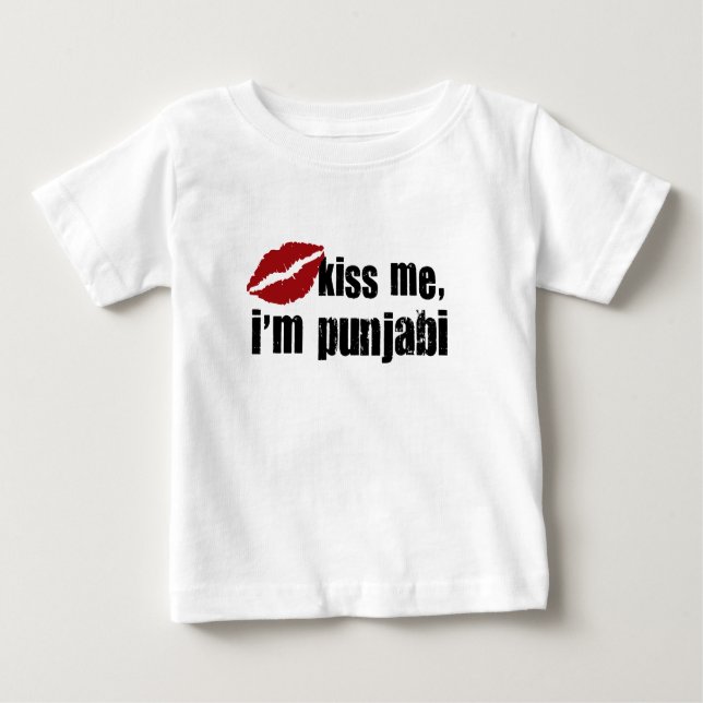 T-shirt Pour Bébé Baiser de Punjabi (Devant)