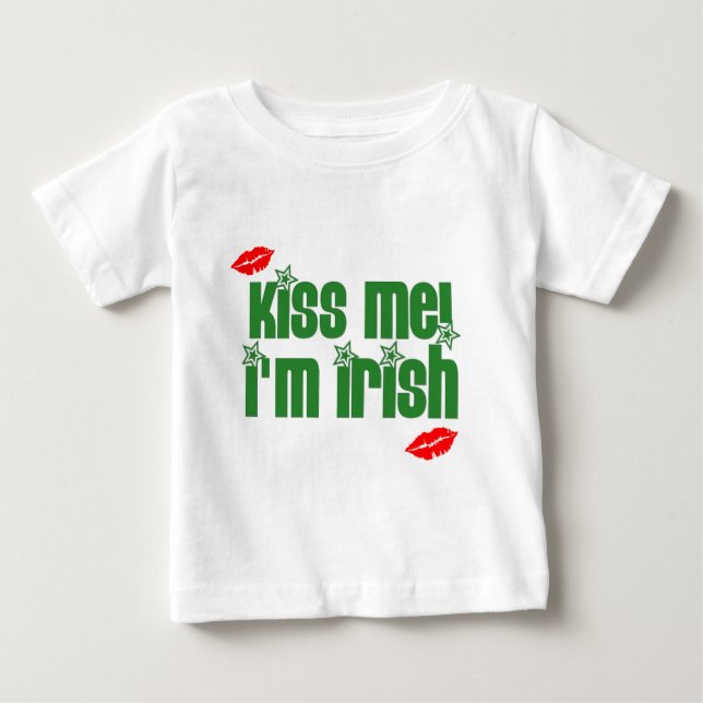 T-shirt Pour Bébé baiser--im-irlandais-lèvres (Devant)