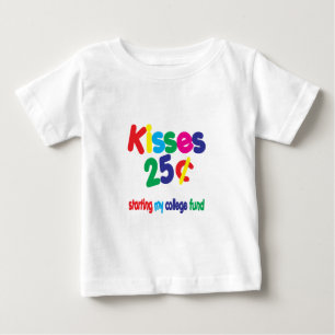 T-shirt Pour Bébé BAISERS fonds d'université de 25 cents…