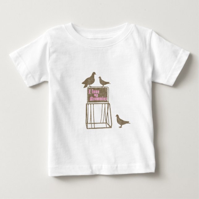 T-shirt Pour Bébé Balade à vélo avec des mamans (Devant)