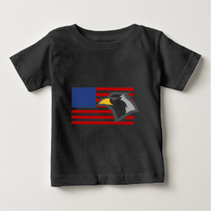 T-shirt Pour Bébé Bald Eagle sur le drapeau américain