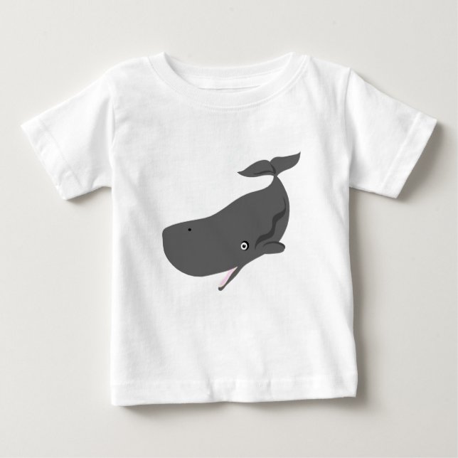T-shirt Pour Bébé Baleine de bébé (Devant)