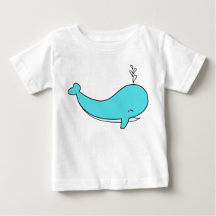 T-shirt Pour Bébé Baleine, Mer, Eau