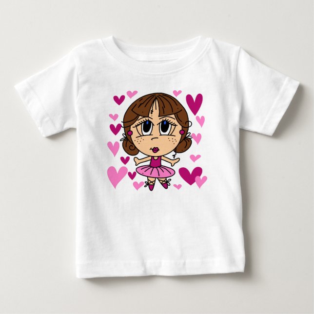 T-shirt Pour Bébé Ballerina Girl (Devant)