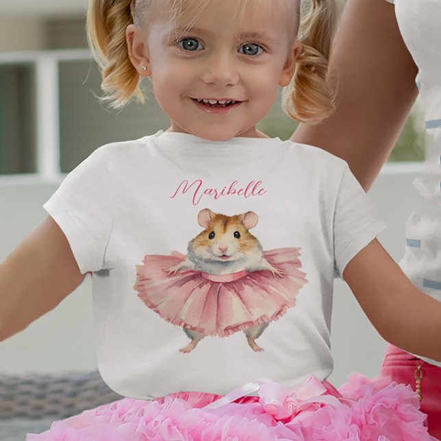 T-shirt Pour Bébé Ballerina Hamster Girl (Créateur téléchargé)
