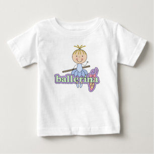 T-shirt Pour Bébé Ballerine - Body Combinaison Tutu Bleu Bébé