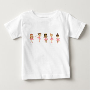 T-shirt Pour Bébé Ballet Cute Ballerinas Rose Danser