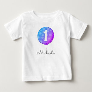 T-shirt Pour Bébé Ballon de premier anniversaire pour petite fille m