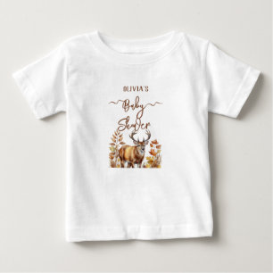 T-shirt Pour Bébé Ballon pour Baby Shower Cerf de la Forêt d'Automne