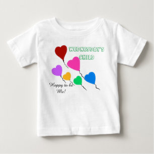 T-shirt Pour Bébé Ballons coeurs enfants de mercredi